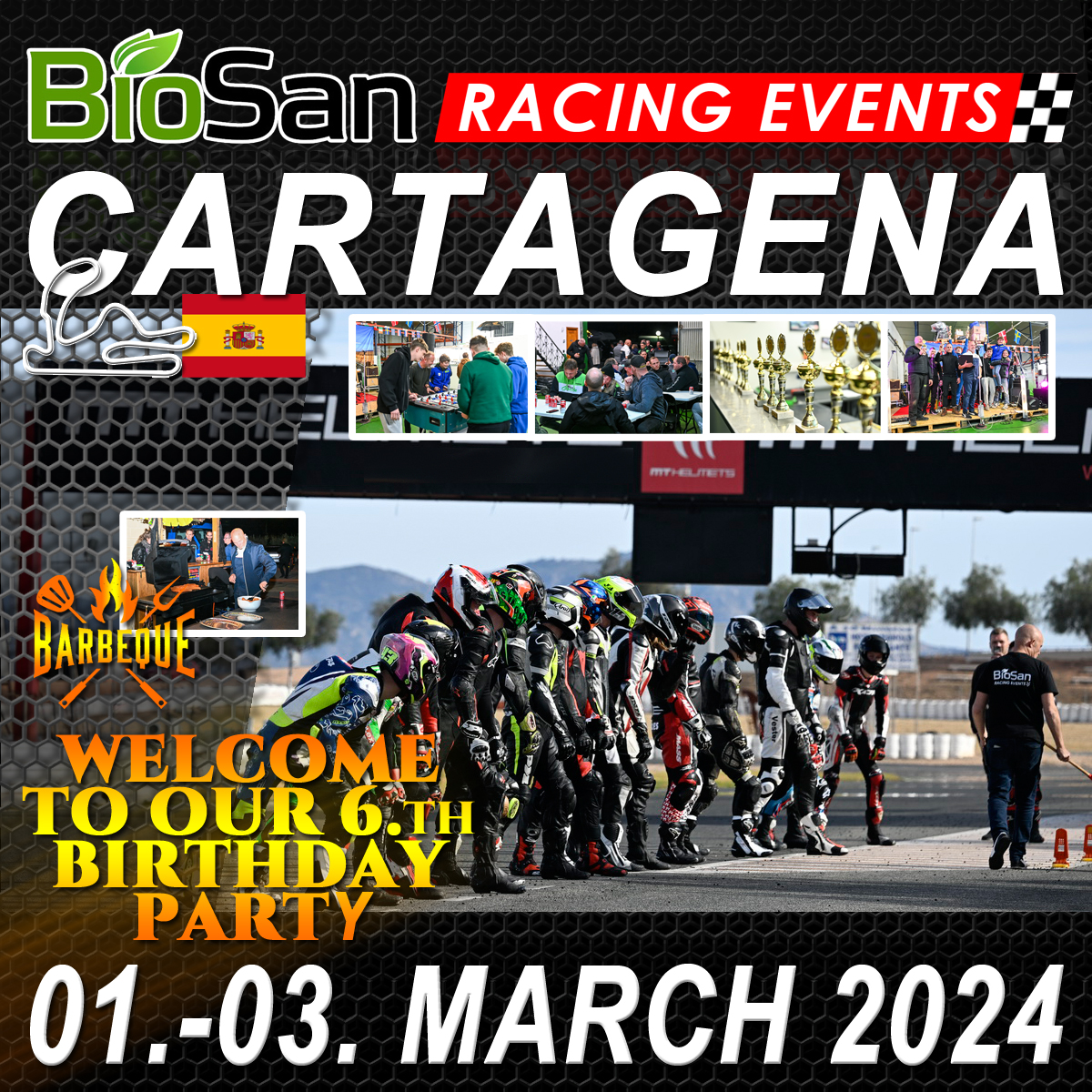 3 Trackdays Cartagena 6.th Birthday Event