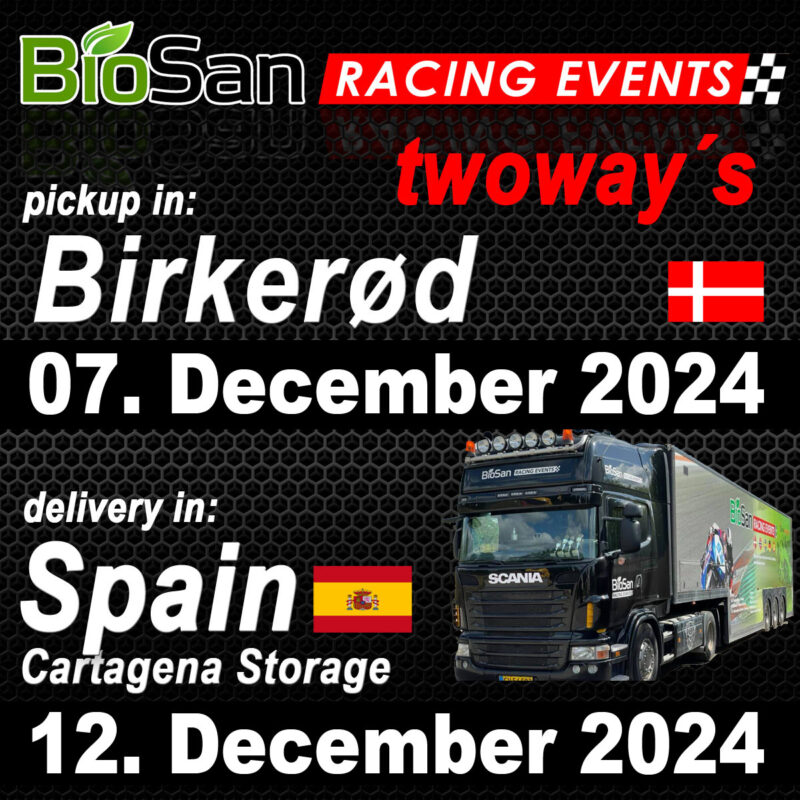 Transport Birkerød→Cartagena December 2024 Twoway´s