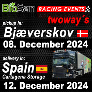 Transport Bjæverskov→Cartagena December 2024 Twoway´s