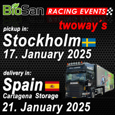 Transport Stockholm → Cartagena January 2025 Twoway`s